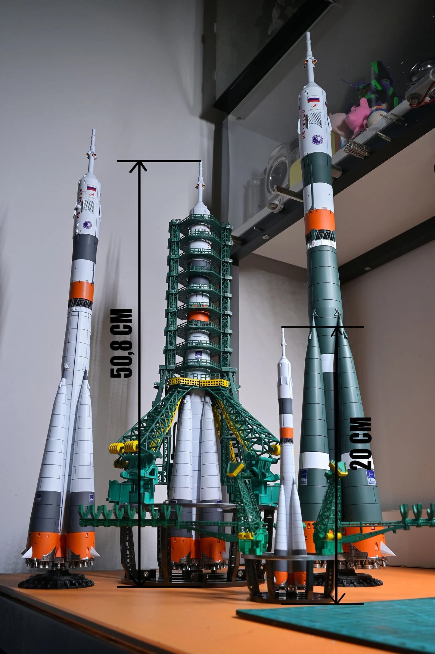 Soyz 2.1A on the launch pad Russian rocket high quality model