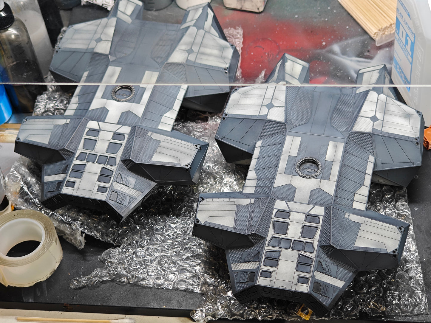 Unpainted Ranger and Lander models